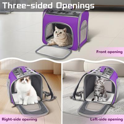 Show full view: Niubya Breathable Carrier Backpack for Small Dogs, Puppies & Kitties, Purple slide 5 of 11