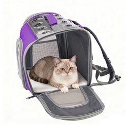 Niubya Breathable Carrier Backpack for Small Dogs, Puppies & Kitties, Purple