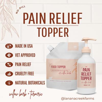 Show full view: Lanana Creek Farms Pain Relief Liquid & Refill for Dogs, 7.7-fl oz & 500-mL bottles slide 4 of 7