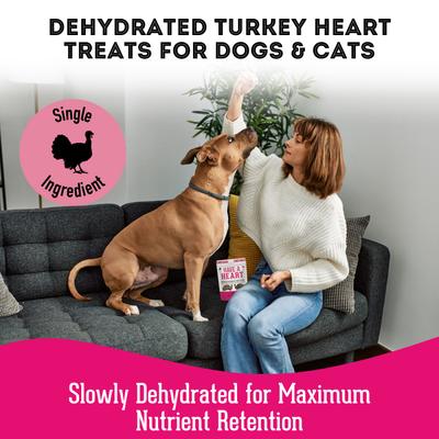 Show full view: The Granville Island Pet Treatery Turkey Heart Grain-Free Dehydrated Dog & Cat Treats, 2.82-oz bag slide 5 of 8