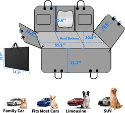 LovMor Car Back Seat Cover Extender for Dogs, Large, Green slide 2 of 8