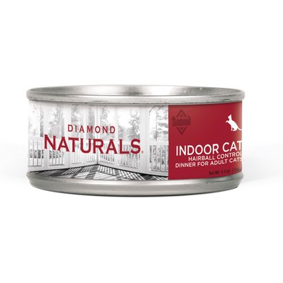 Diamond Diamond Naturals Indoor Hairball Control Adult Canned Cat Food, 5.5-oz, case of 24
