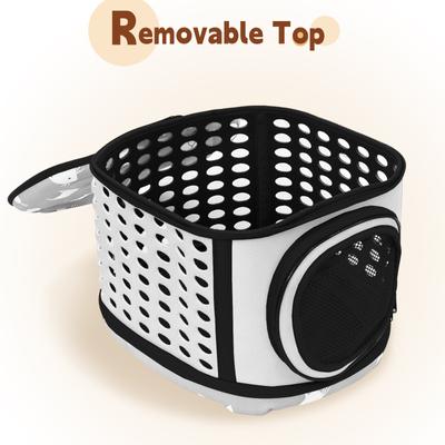 Show full view: Niubya Airline Approved Soft Sided Collapsible Carrier Travel Bag for Small Dogs & Cats, Grey slide 8 of 10