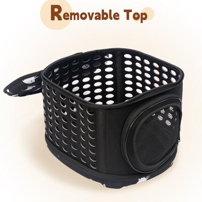 Show full view: Niubya Airline Approved Soft Sided Collapsible Carrier Travel Bag for Small Dogs & Cats, Black slide 7 of 10