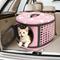 Show in main carousel: Niubya Airline Approved Soft Sided Collapsible Carrier Travel Bag for Small Dogs & Cats, Pink slide 8 of 10