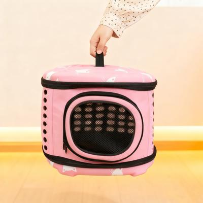 Show full view: Niubya Airline Approved Soft Sided Collapsible Carrier Travel Bag for Small Dogs & Cats, Pink slide 7 of 10