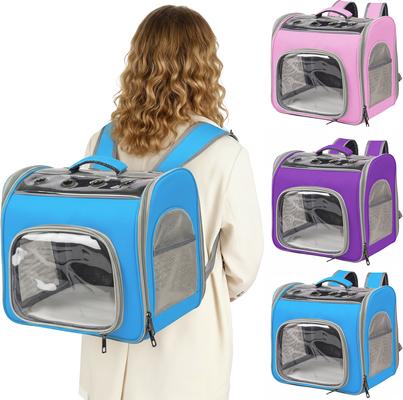Show full view: Niubya Breathable Carrier Backpack for Small Dogs, Puppies & Kitties, Blue slide 7 of 11