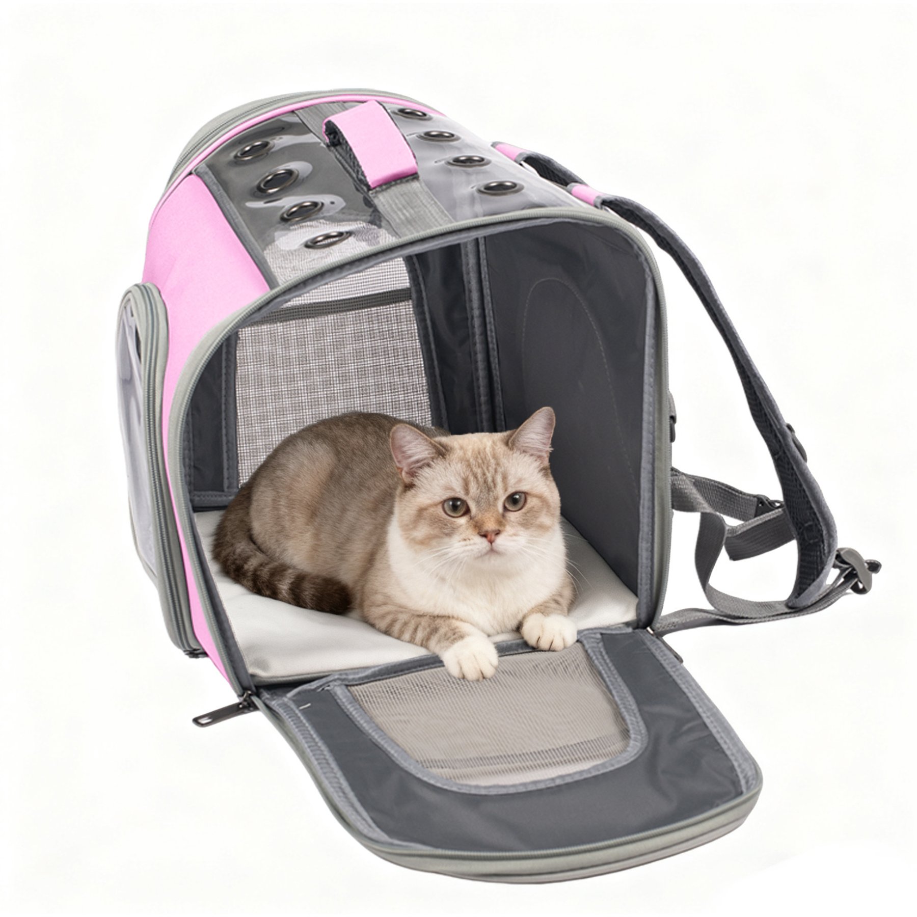 Niubya Breathable Carrier Backpack for Small Dogs, Puppies & Kitties, Pink