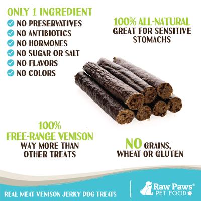 Show full view: Raw Paws Wild-Caught Venison Dog Treats, 6-oz bag slide 3 of 8