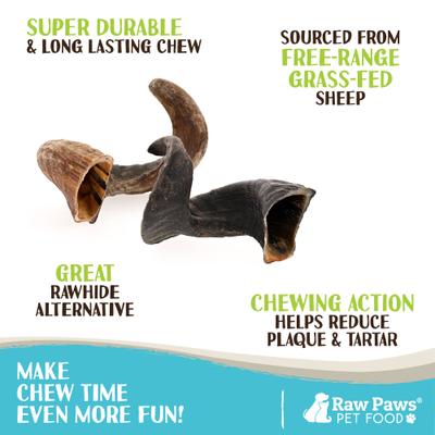 Show full view: Raw Paws Lamb Horns Dog Chew, Large, 2 count slide 3 of 7
