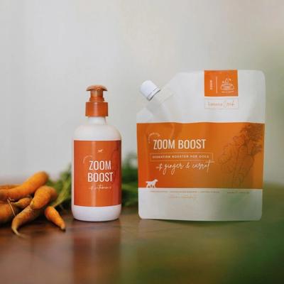 Show full view: Lanana Creek Farms Zoom Boost Electrolyte Liquid Supplement & Refill for Dogs, 7.7-fl oz & 500-mL bottles slide 3 of 7