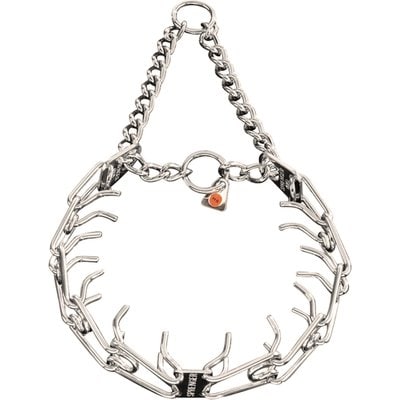 Herm Sprenger Herm Sprenger ULTRA-PLUS Stainless Steel Dog Training Collar with Center Plate, Assembly Chain & 2 Rings, Medium