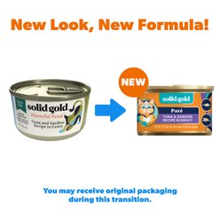 Solid Gold Flavorful Feast Real Tuna & Sardine Grain-Free Gravy Pate Wet Cat Food, 3-oz can, case of 3 slide 2 of 9