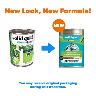 Show full view: Solid Gold Green Cow Beef Tripe Loaf for Picky Eaters Grain-Free Wet Dog Food, 13.2-oz can, case of 6 slide 3 of 10