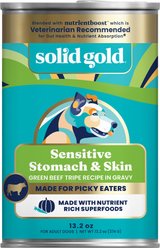 Solid Gold Green Cow Beef Tripe Loaf for Picky Eaters Grain-Free Wet Dog Food, 13.2-oz can, case of 6