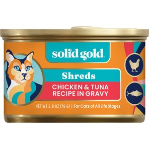Solid Gold Nature's Harmony Chicken & Tuna Recipe in Gravy Grain-Free Wet Cat Food, 2.8-oz can, 12 count