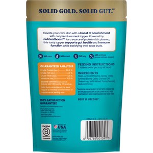 Solid Gold Gut Health Grain-Free Nutrient Absorption & Digestion Cat Food Topper, 16-oz bag