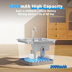 PetNF Wireless Charging Square Design 304 Stainless Steel Automatic Dog & Cat Water Dispenser, 135-oz slide 2 of 9