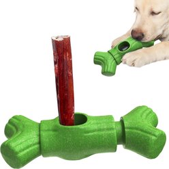 KADTC Durable Bully Stick Holder Tough Chew Dog Toy, Green, Large