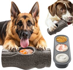 KADTC Durable Stump Freeze Tough Treat Refill Dispensing Dog Toy, Brown, Large