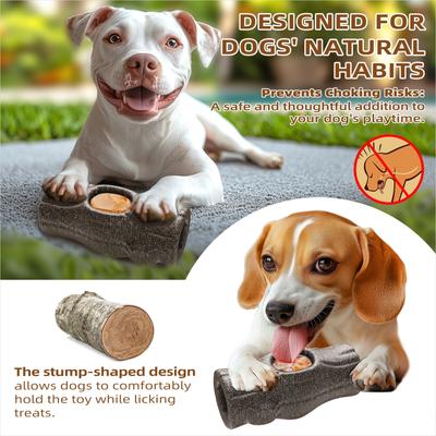 Show full view: KADTC Durable Stump Freeze Tough Treat Refill Dispensing Dog Toy, Brown, Large slide 5 of 8