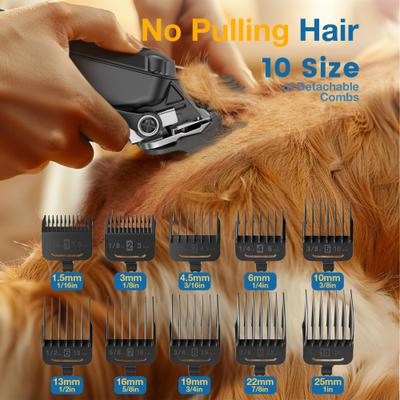 Show full view: OneIsAll RFC-676 Cordless & Low Noise Dog Grooming Clippers, Black slide 7 of 7