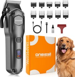 OneIsAll RFC-676 Cordless & Low Noise Dog Grooming Clippers, Black