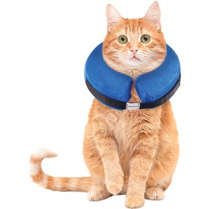 Bencmate Protective Inflatable Soft Pet Recovery Does Not Block Vision Recovery Collar for Dogs & Cats, Blue, X-Small