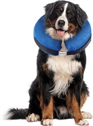 Bencmate Protective Inflatable Soft Pet Recovery Does Not Block Vision Recovery Collar for Dogs & Cats, Blue, Large