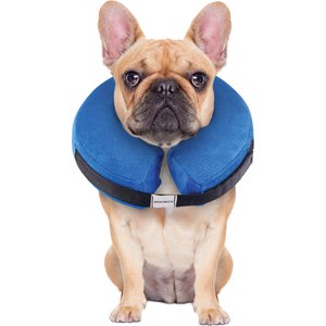 Bencmate Protective Inflatable Soft Pet Recovery Does Not Block Vision Recovery Collar for Dogs & Cats, Blue, Small