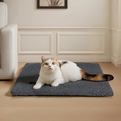 Mora Pets Mora Pets Self-Warming Cat Bed with Removable Cover, Dark Grey, Small