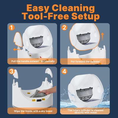 Show full view: Aoruefar Open-Top Smart Self Cleaning Cat Litter Box Bundle slide 8 of 8