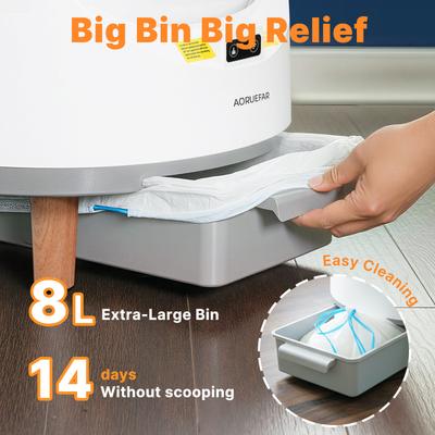 Show full view: Aoruefar Open-Top Smart Self Cleaning Cat Litter Box Bundle slide 3 of 8