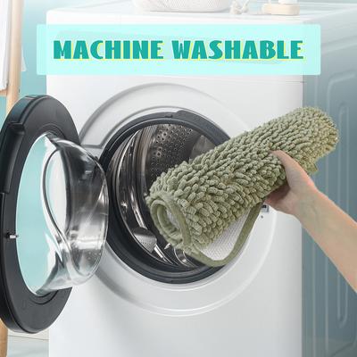 Show full view: Heeyoo Absorbent Non-Slip Washable Chenille Dog Door Mat, Camel, 24 x 17-in slide 5 of 9