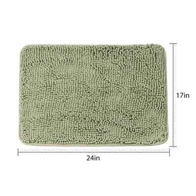 Show full view: Heeyoo Absorbent Non-Slip Washable Chenille Dog Door Mat, Camel, 24 x 17-in slide 3 of 9
