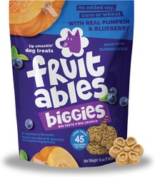 Fruitables Biggies with Real Pumpkin & Blueberry Dog Treats, 16-oz bag