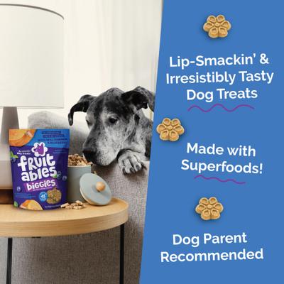 Show full view: Fruitables Biggies with Real Pumpkin & Blueberry Dog Treats, 16-oz bag slide 5 of 11
