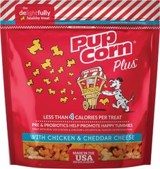 PupCorn Plus Chicken & Cheddar Cheese Dog Treats, 4-oz bag