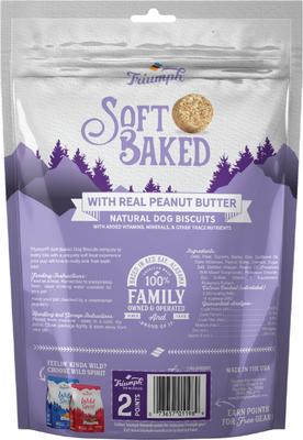 Show full view: Triumph Soft Baked with Peabut Butter Natural Biscuits Dog Treats, 8-oz bag slide 3 of 10