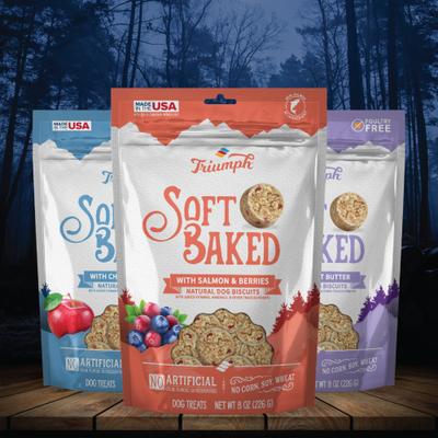 Show full view: Triumph Soft Baked with Salmon & Berries Natural Biscuits Dog Treats, 8-oz bag slide 7 of 10