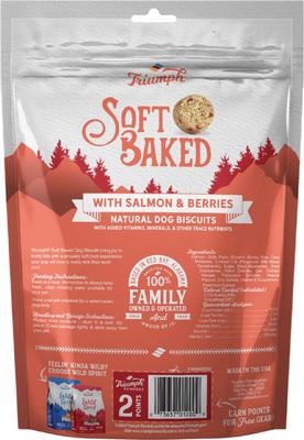 Show full view: Triumph Soft Baked with Salmon & Berries Natural Biscuits Dog Treats, 8-oz bag slide 3 of 10