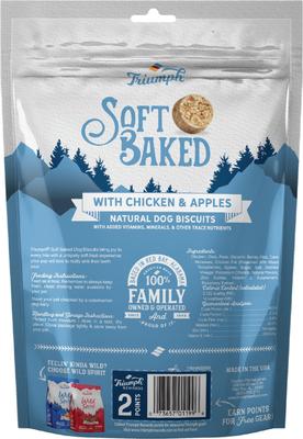 Show full view: Triumph Soft Baked with Chicken & Apples Natural Biscuits Dog Treats, 8-oz bag slide 3 of 10