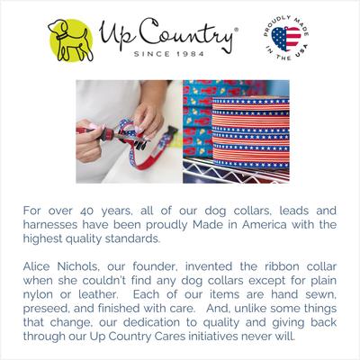 Show full view: Up Country Christmas Candy Cane Dog Collar, X-Large Wide: 18 to 24-in neck, 1-in wide slide 5 of 5