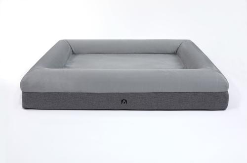 Show full view: INVIROX Orthopedic Waterproof Memory Foam Couch Dog Bed with Bolster, Jumbo, Natural Grey slide 6 of 11