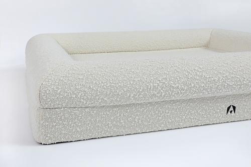Show full view: INVIROX Orthopedic Waterproof Memory Foam Couch Dog Bed with Bolster, Jumbo, Majestic White slide 7 of 11