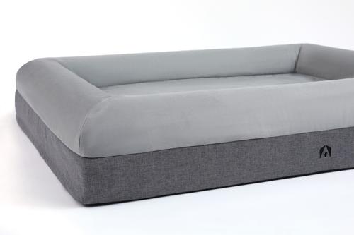 Show full view: INVIROX Orthopedic Waterproof Memory Foam Couch Dog Bed with Bolster, Jumbo, Natural Grey slide 8 of 11