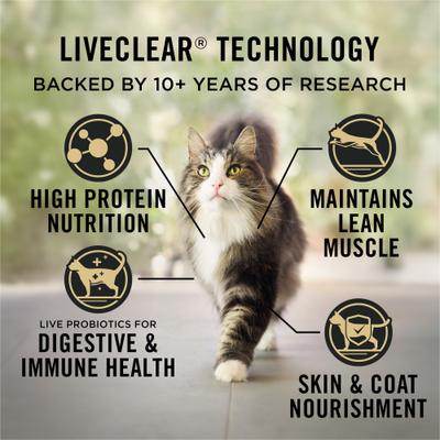 Show full view: Purina Pro Plan LiveClear Adult Indoor Allergen Reducing Turkey and Rice Formula Dry Cat Food, 3.2-lb bag slide 7 of 12