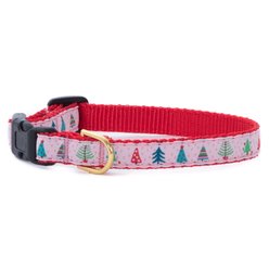 Up Country Pink Pines Dog Collar, X-Small Narrow: 6 to 12-in neck, 5/8-in wide