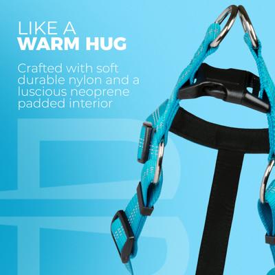 Show full view: Blazin No Pull Nylon Vest Adjustable Reflective Step-In Dog Harness, Bright Blue, Large: 22.5 to 32.5-in chest slide 4 of 5