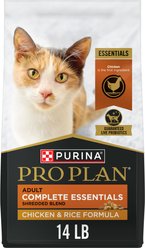 Purina Pro Plan Adult Shredded Blend Chicken & Rice Formula Dry Cat Food, 14-lb bag slide 1 of 9
